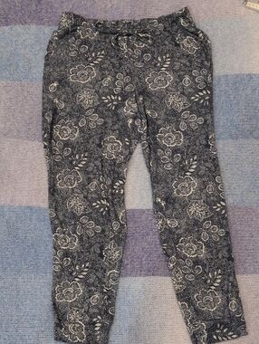 Lucky Brand Navy and White Paisley P.J Pant